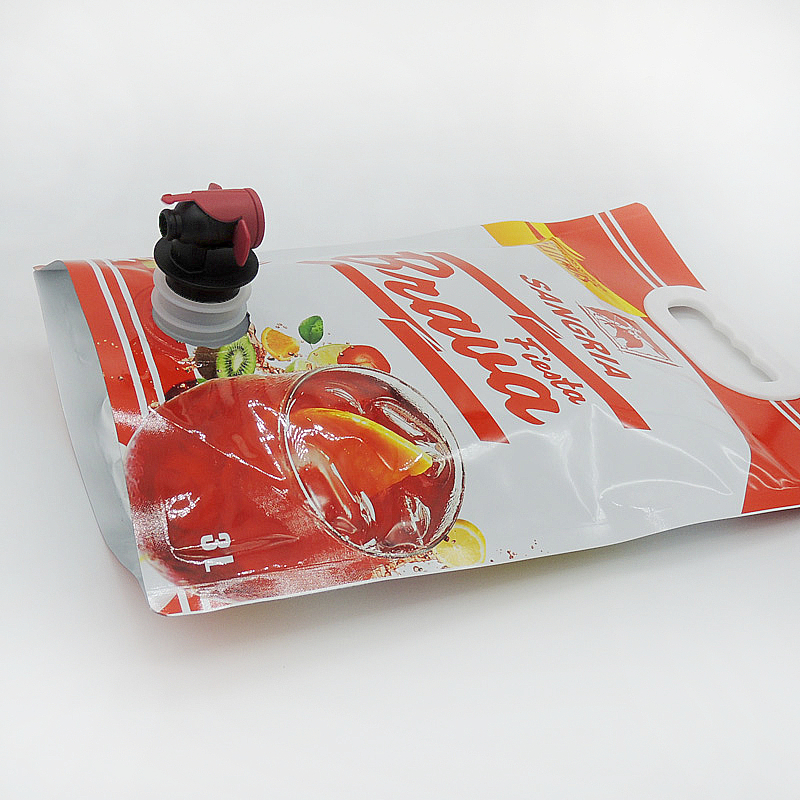 Hot sale bag in box fruit wine bag with handle bag box 3L pack - Image 3