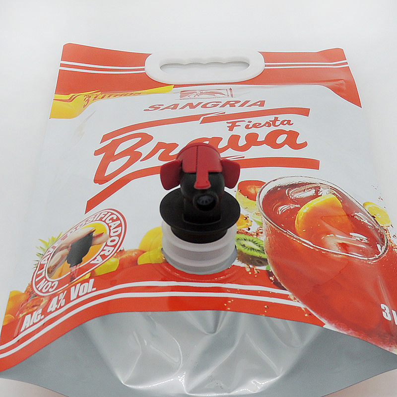 Hot sale bag in box fruit wine bag with handle bag box 3L pack - Image 4