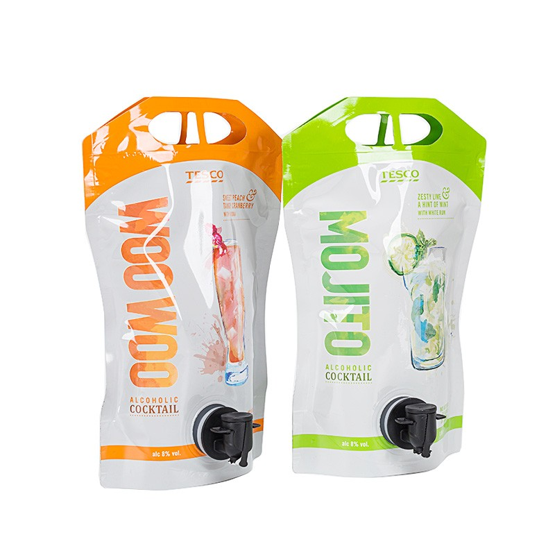 Eco Friendly 1L 3L 5L Reusable juice pouch with Valve tap Wine Juice Pouch - Image 3