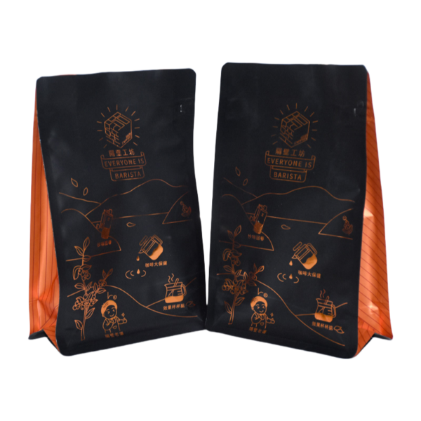 250g 500g 1kg Coffee Packaging Bag With Hot Stamp Gold Logo