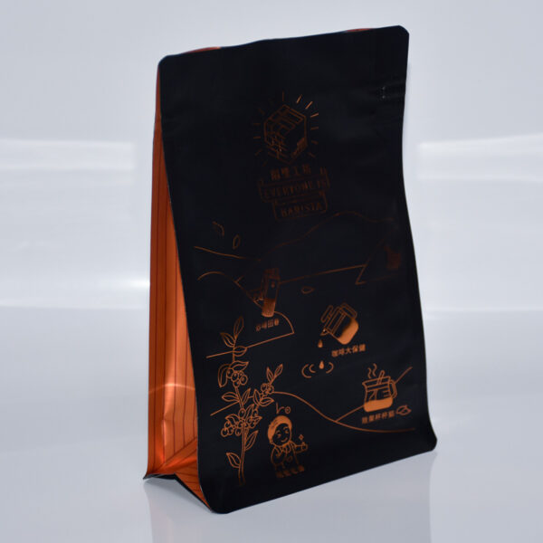 250g 500g 1kg Coffee Packaging Bag With Hot Stamp Gold Logo - Image 7