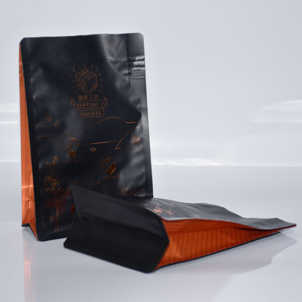 250g 500g 1kg Coffee Packaging Bag With Hot Stamp Gold Logo - Image 5
