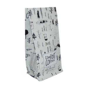 12oz 340g Flat Bottom Pull Tab Zipper Bag For Tea Coffee Bags