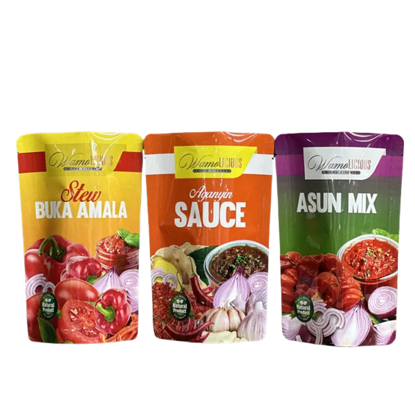 Standup Pasteurised Food-Grade Cooking Retort Pouch For Sauce Packaging