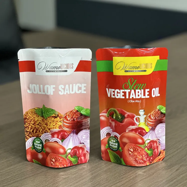 Standup Pasteurised Food-Grade Cooking Retort Pouch For Sauce Packaging - Image 2