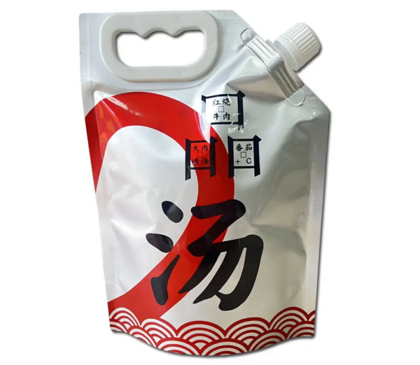 Soup Spout Pouch 16 Ounce 500ml 1L 2L Filling Soup Packaging With Handle - Image 4