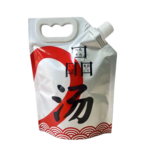 Soup Spout Pouch 16 Ounce 500ml 1L 2L Filling Soup Packaging With Handle