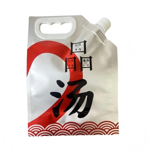 Soup Spout Pouch 16 Ounce 500ml 1L 2L Filling Soup Packaging With Handle - Image 6