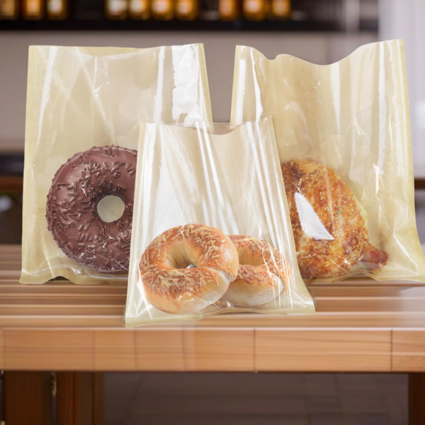 Kraft Sandwich Bread Bag Bakery Bags with Window Toast Paper bag 7.1*7.5 inches - Image 3