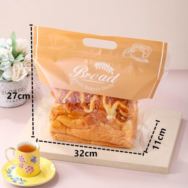 Transparent Plastic Portable Zipper Toast Bag for Homemade Bread - Image 6